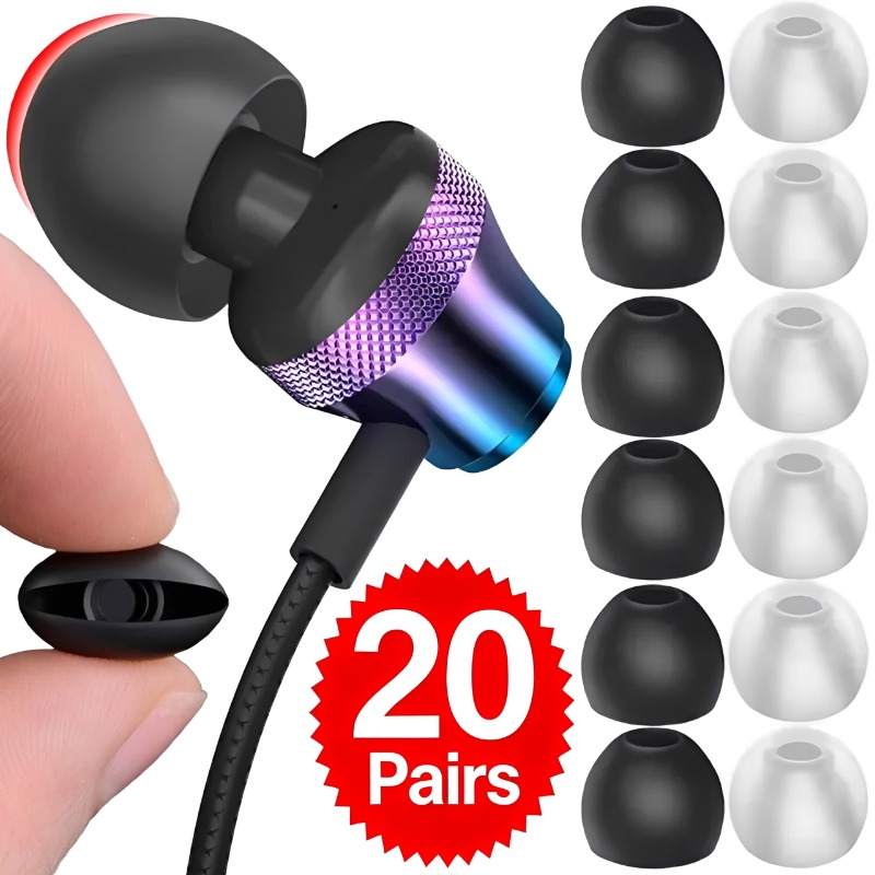 Headphone Parts - 1-20 Çift Yumuşak Silikon Yedek Kulaklık