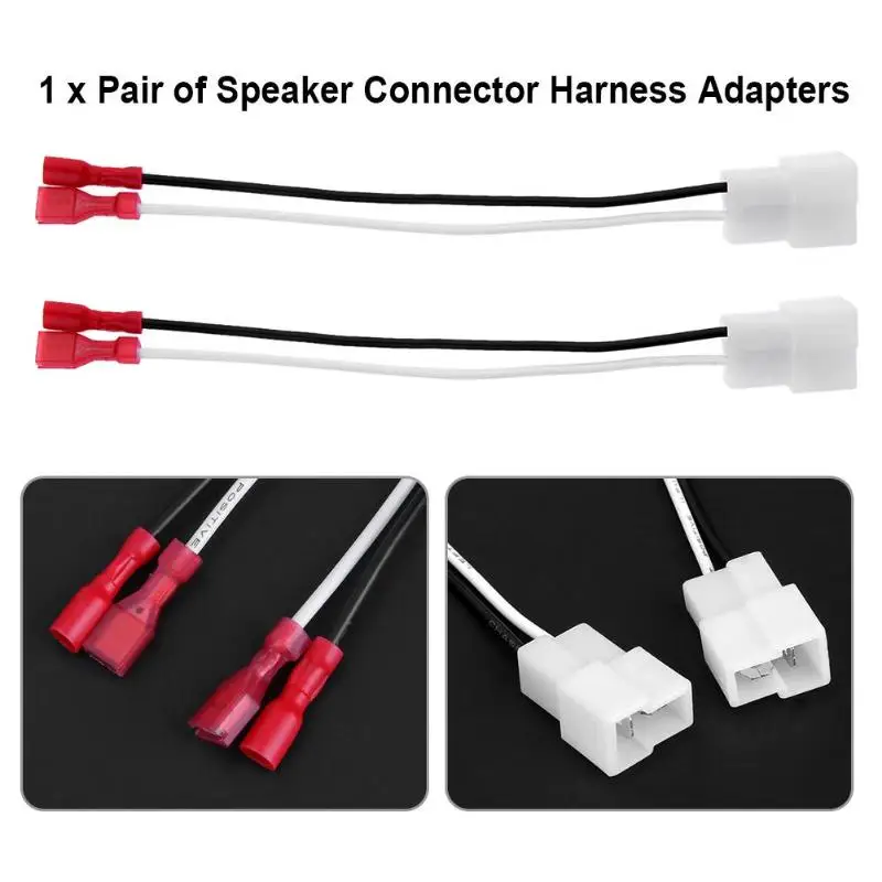 Audio Jumper Wire - 1 çift oto araba hoparlörü konnektör