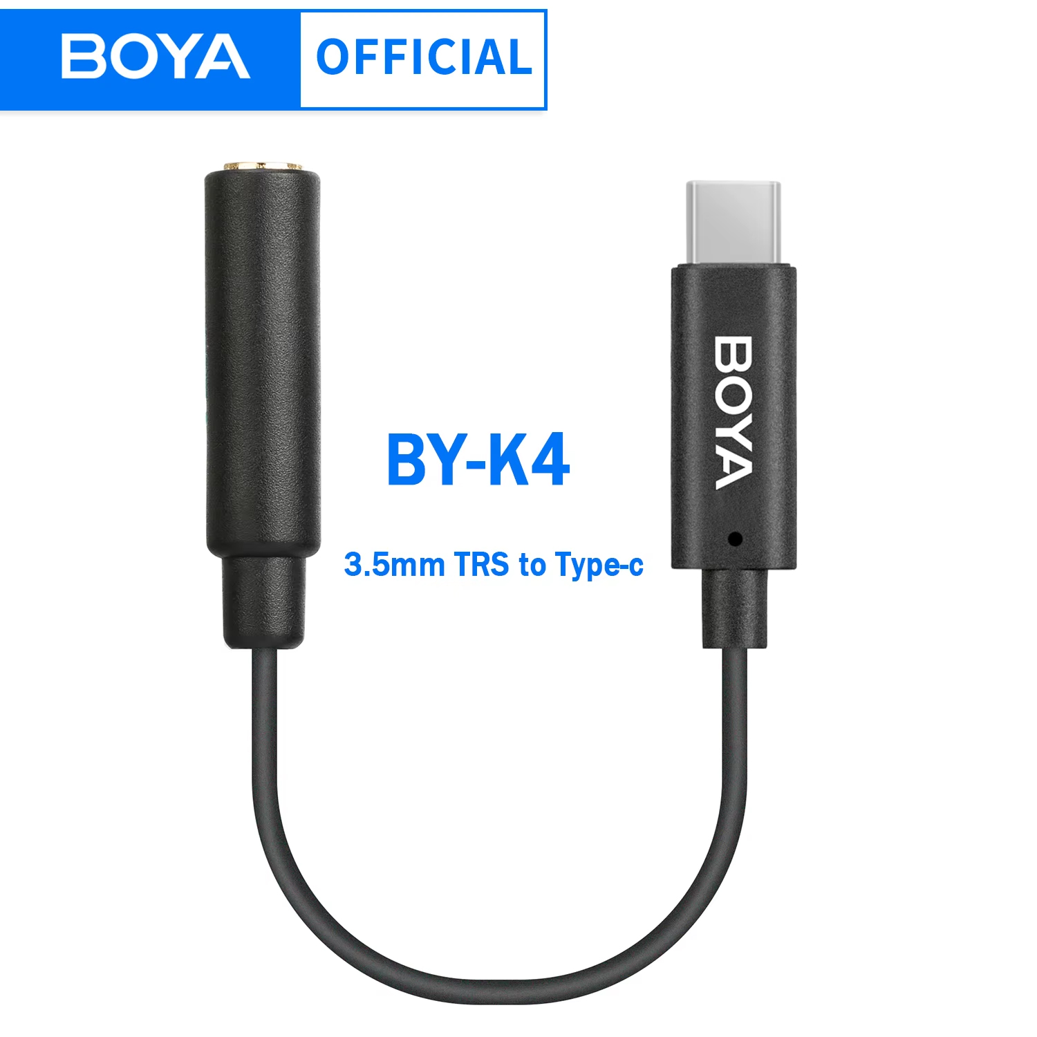 Trs Cable - BOYA BY-K4 3.5mm TRS (Dişi) -