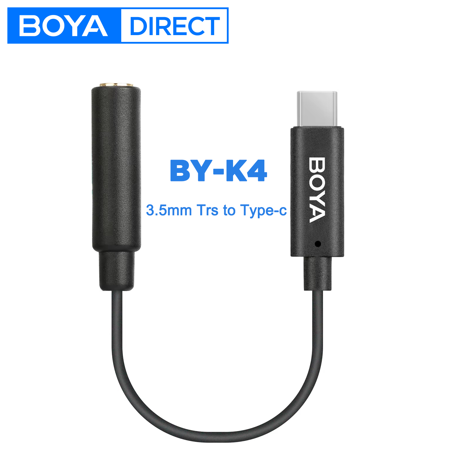 Trs Cable - BOYA BY-K4 6cm 3.5mm TRS Dişi