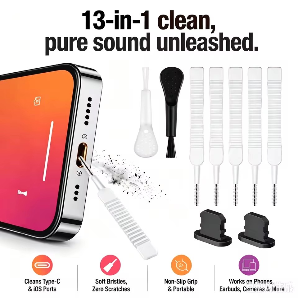 Speaker Kit - Cep Telefonu Hoparlör Şarj Portu Temizleme