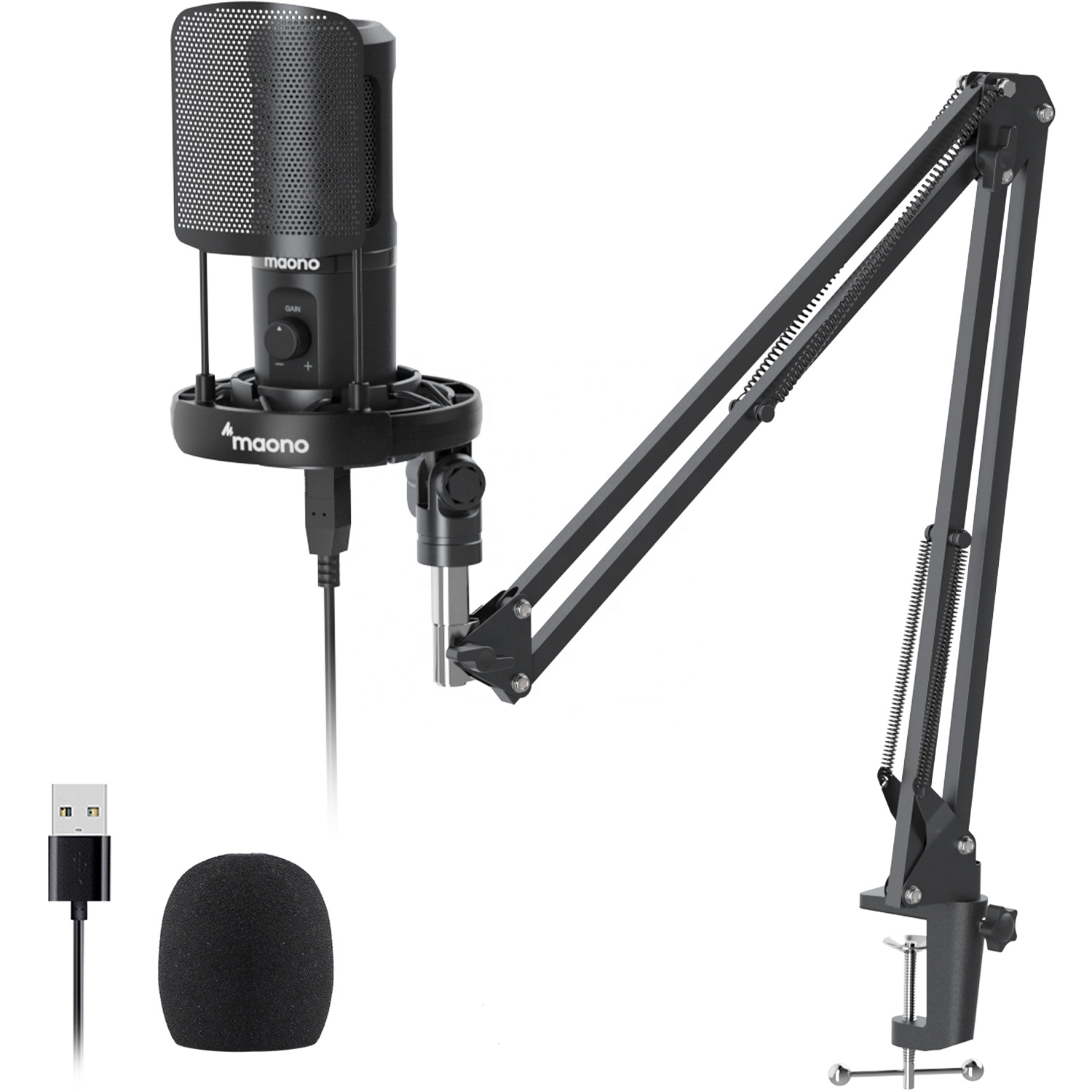 Condenser Microphone Kit - MAONO Profesyonel Mikrofon Seti Canlı Yayın