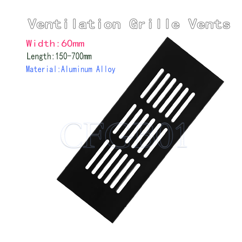 Ventilation Grille Aluminum - 60 mm Genişliğinde, Delikli Alüminyum Alaşımlı