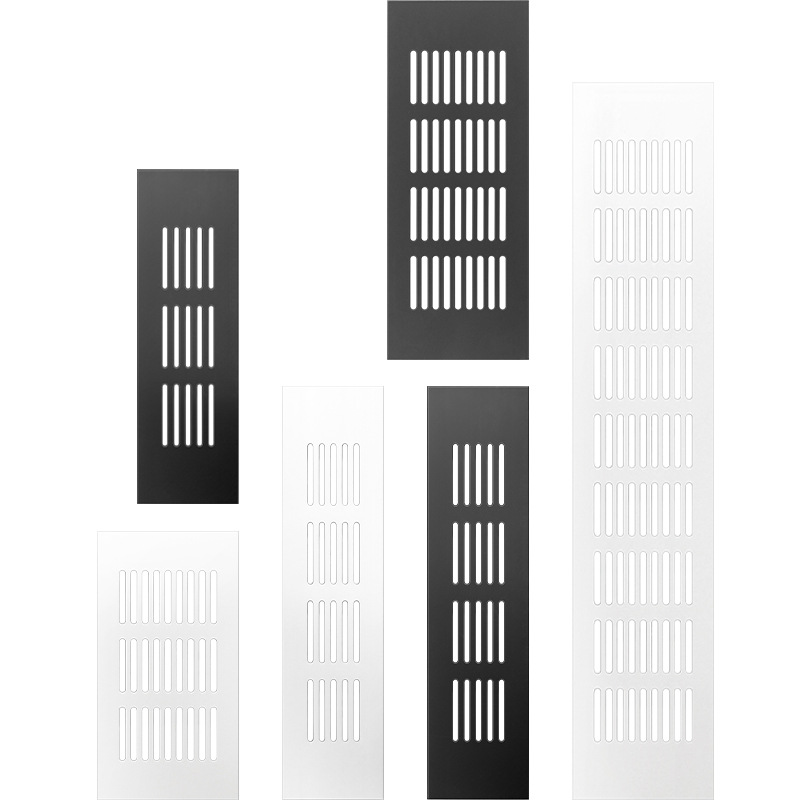 Ventilation Grille Aluminum - 2 adet 50/80mm Genişliğinde Alüminyum Dikdörtgen