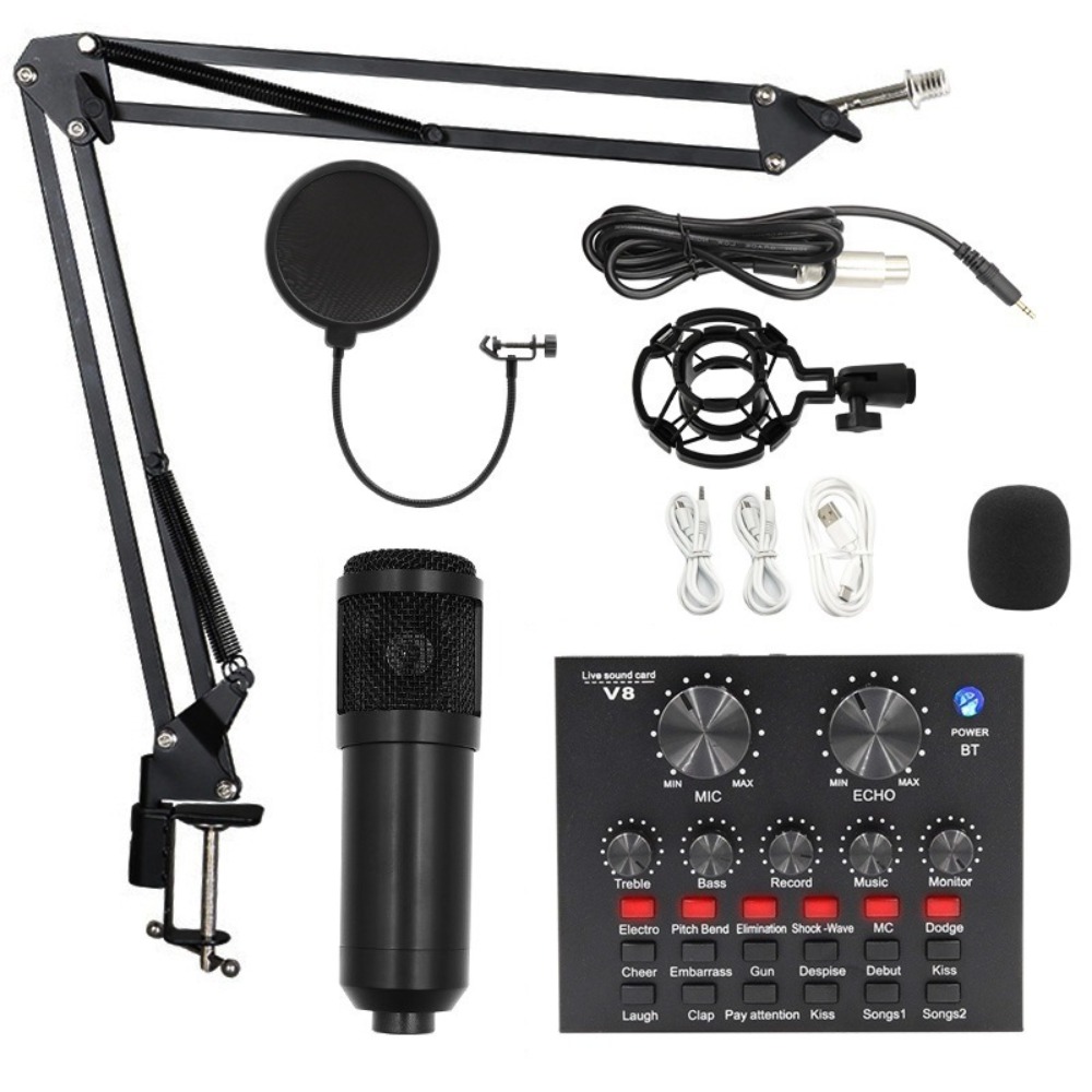 Condenser Microphone Kit - BM800 Kondenser Mikrofon Kiti, Mobil Telefon