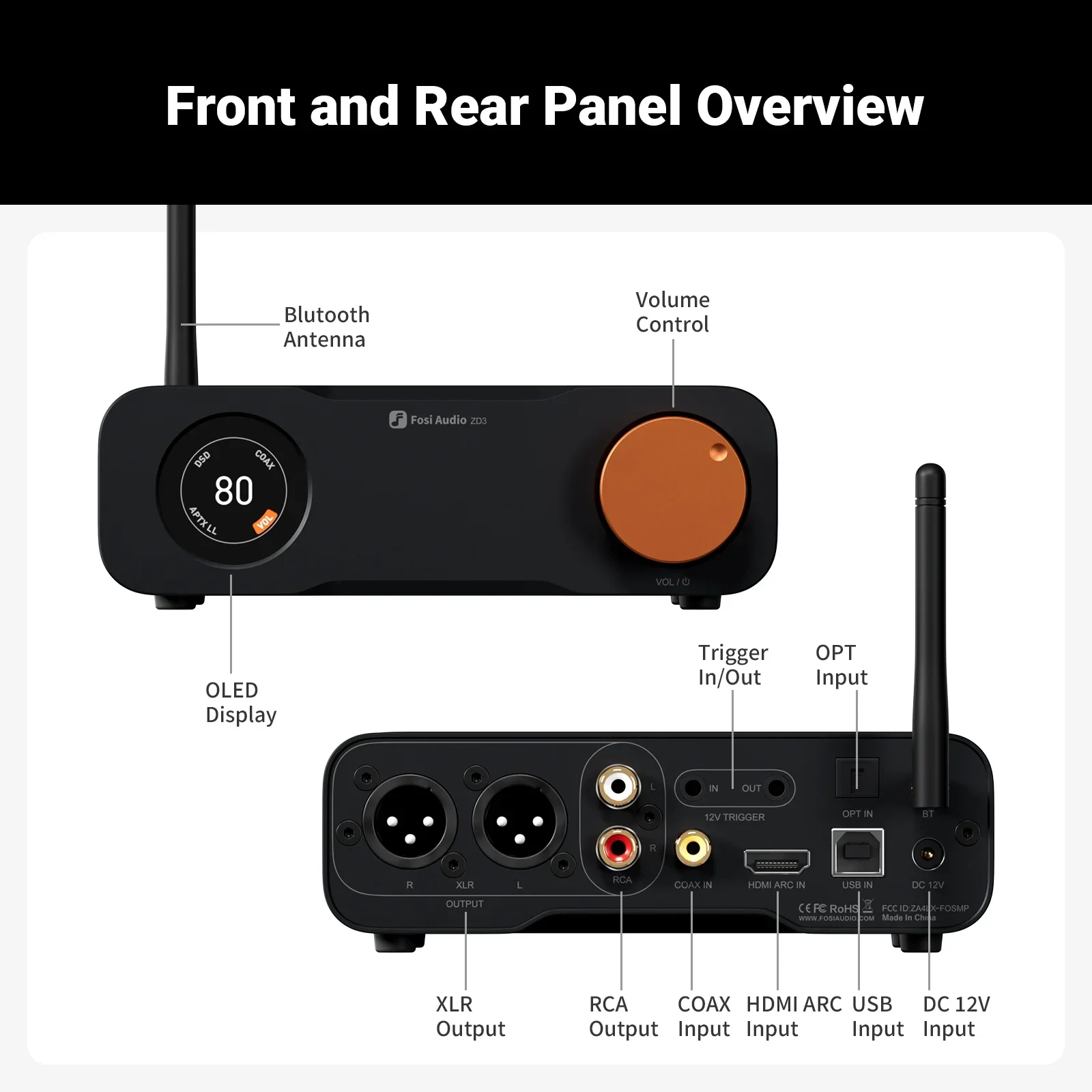 Audio Dac - Fosi Audio ZD3 Mavi Tam Dengeli