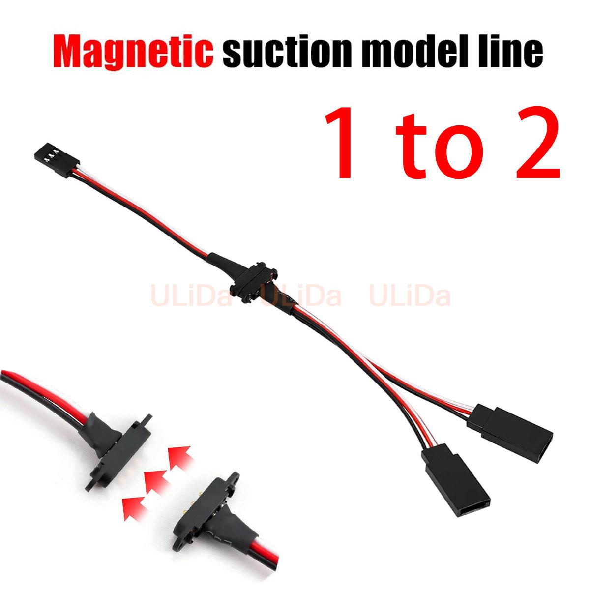 Rca Cable - 3-Pin Manyetik Klipsli 1'den 2'ye Y-kablosu
