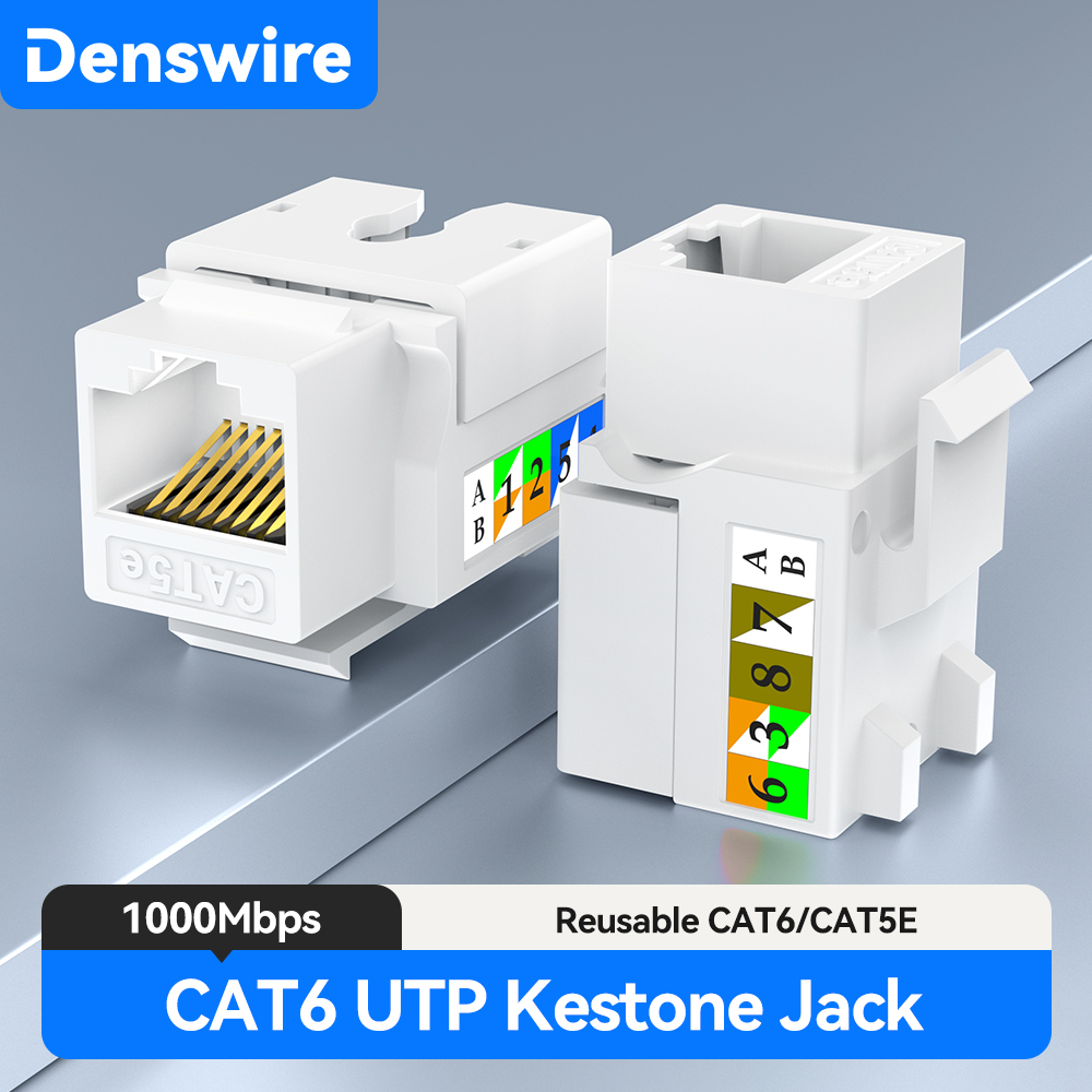 Rj45 Jack - Denswire RJ45 Cat5E/6 Keystone Jakı, Korumasız