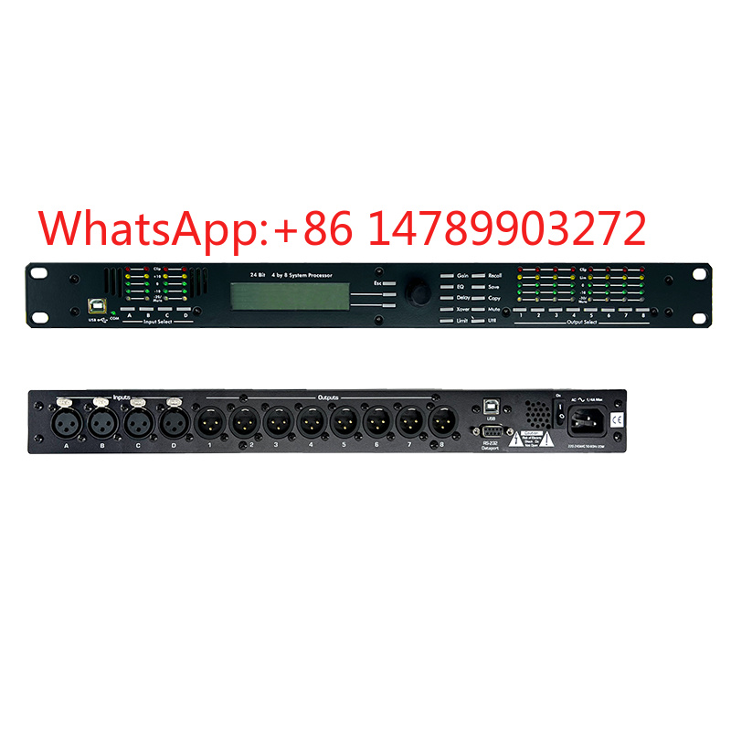 Speaker Crossover - YOLO PR4.8SP 4×8 Dijital Ses İşlemcisi,