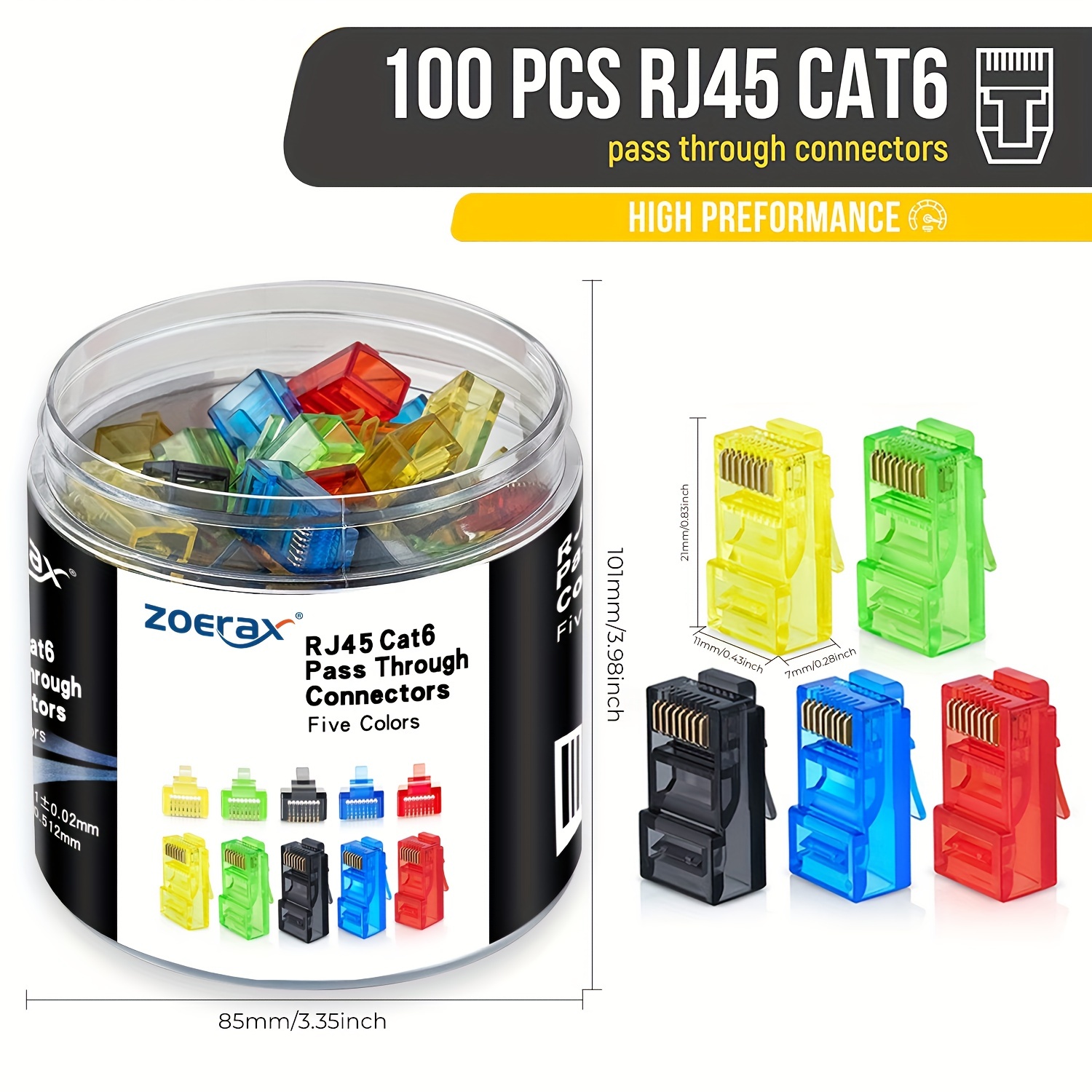 ZoeRax 100 Adet RJ45 Cat6 Konn - Rj45 Jack incelemesi ve fiyatı