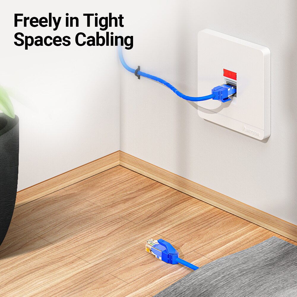 AMPCOM Ultra ince Cat6a ağ kab - Rj45 Jack incelemesi ve fiyatı