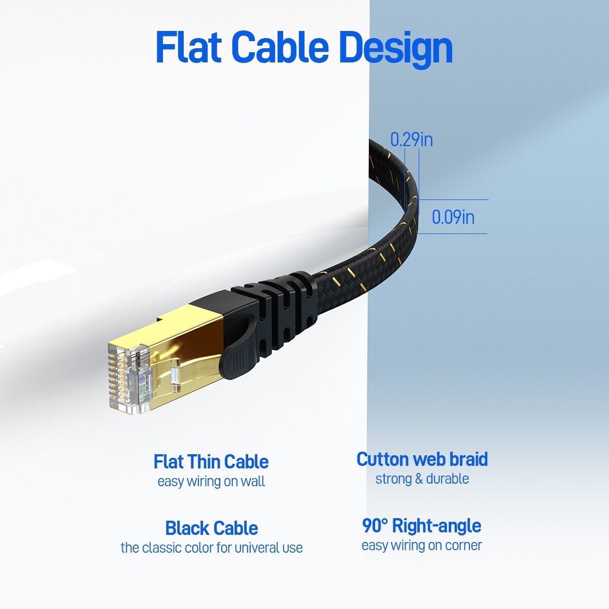 AMPCOM CAT7 Ethernet kablosu d - Rj45 Jack incelemesi ve fiyatı