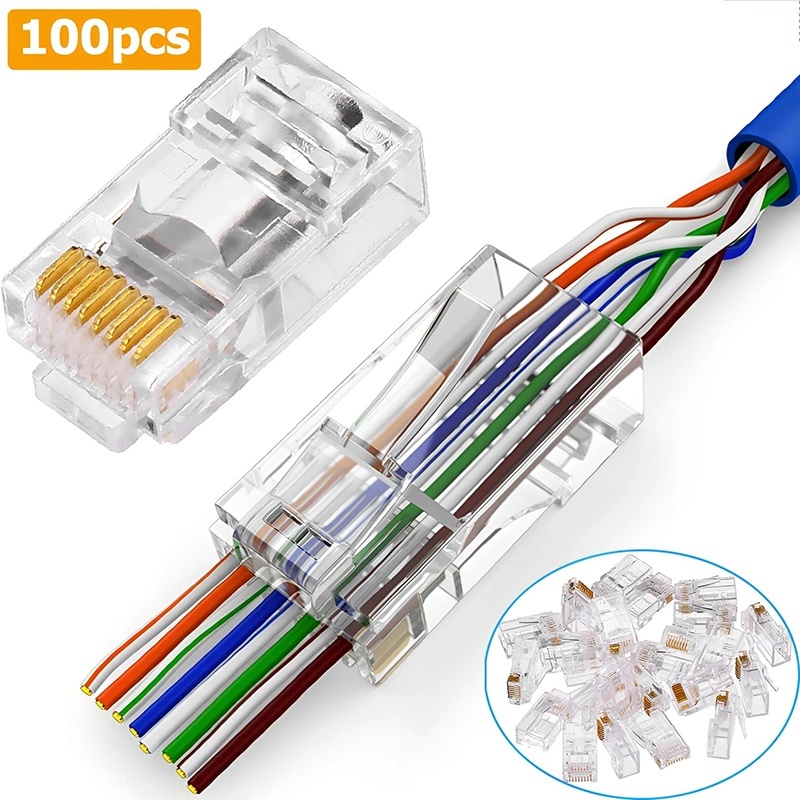 100 adet Cat6 Cat6e CAT5e RJ45 - Rj45 Jack incelemesi ve fiyatı
