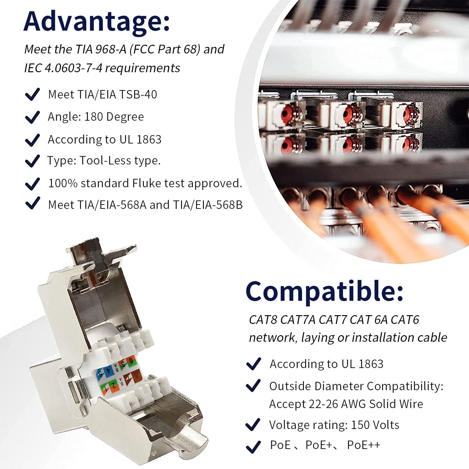 ZOERAX Cat6a Cat7 Keystone Jac - Rj45 Jack incelemesi ve fiyatı